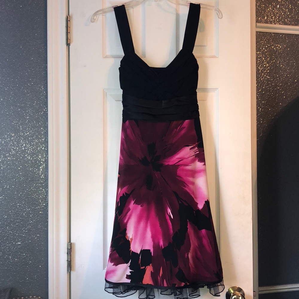 Formal Black, Pink and Maroon Dress